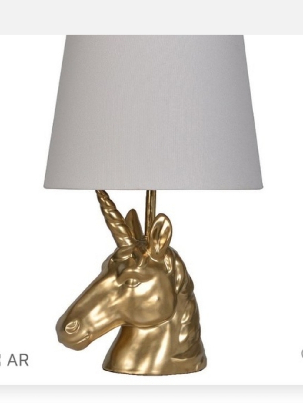 Pillowfort Threshold Gold Unicorn Head Lamp